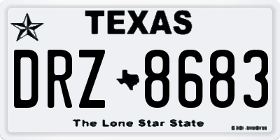 TX license plate DRZ8683
