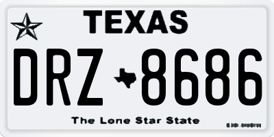 TX license plate DRZ8686