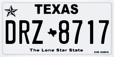 TX license plate DRZ8717