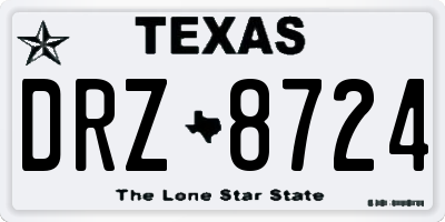 TX license plate DRZ8724