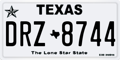 TX license plate DRZ8744