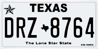 TX license plate DRZ8764