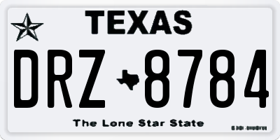 TX license plate DRZ8784