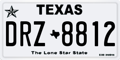 TX license plate DRZ8812