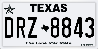TX license plate DRZ8843