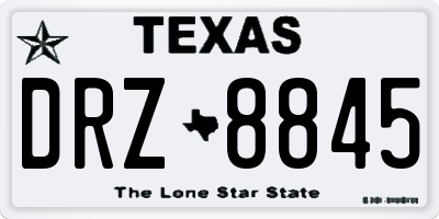 TX license plate DRZ8845
