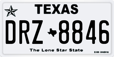 TX license plate DRZ8846