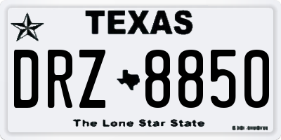 TX license plate DRZ8850