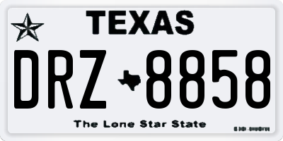 TX license plate DRZ8858