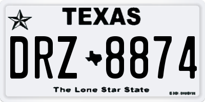 TX license plate DRZ8874