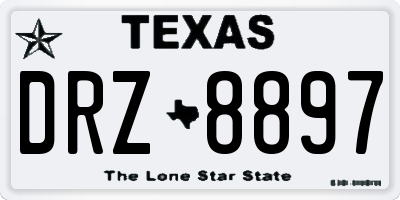 TX license plate DRZ8897