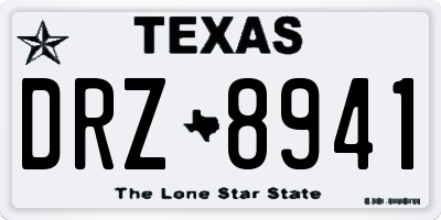 TX license plate DRZ8941