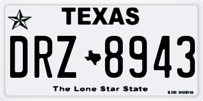 TX license plate DRZ8943