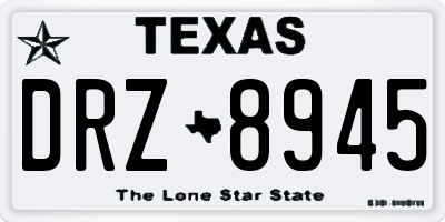 TX license plate DRZ8945