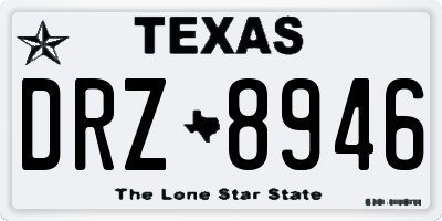 TX license plate DRZ8946