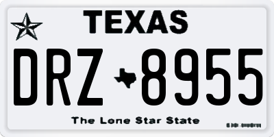 TX license plate DRZ8955