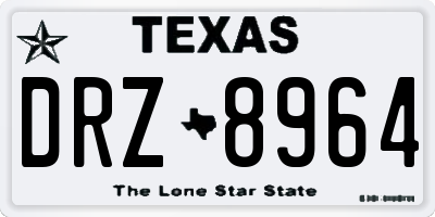 TX license plate DRZ8964