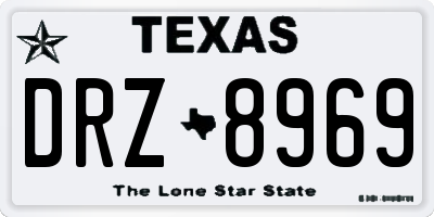 TX license plate DRZ8969