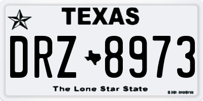 TX license plate DRZ8973