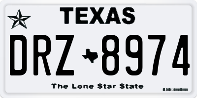 TX license plate DRZ8974