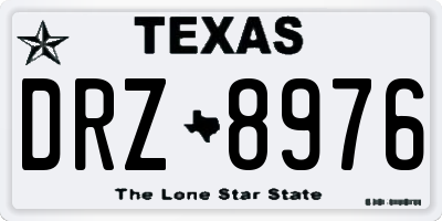 TX license plate DRZ8976