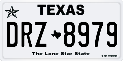 TX license plate DRZ8979