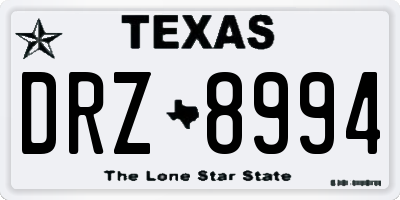 TX license plate DRZ8994