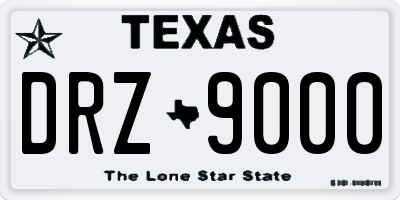 TX license plate DRZ9000