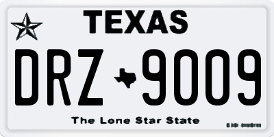 TX license plate DRZ9009