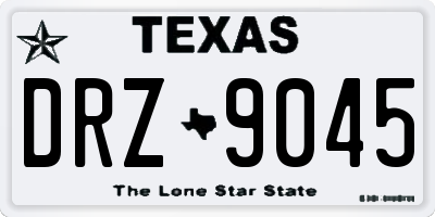TX license plate DRZ9045
