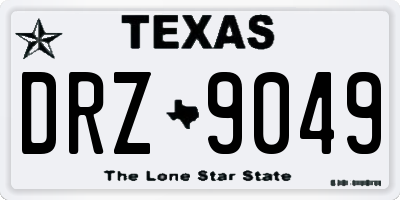 TX license plate DRZ9049