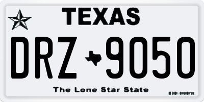 TX license plate DRZ9050
