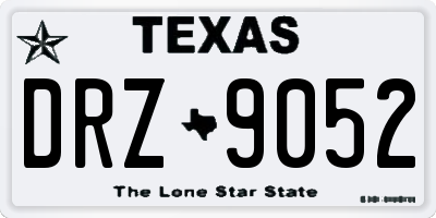 TX license plate DRZ9052