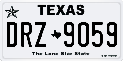 TX license plate DRZ9059