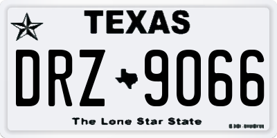 TX license plate DRZ9066