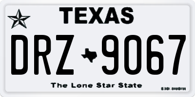 TX license plate DRZ9067
