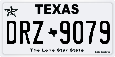 TX license plate DRZ9079