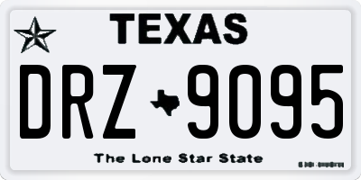 TX license plate DRZ9095