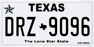 TX license plate DRZ9096