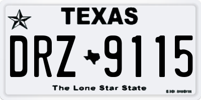 TX license plate DRZ9115