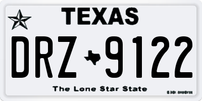 TX license plate DRZ9122