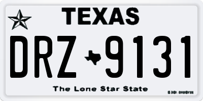TX license plate DRZ9131
