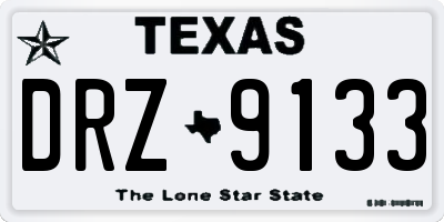 TX license plate DRZ9133