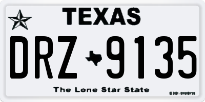 TX license plate DRZ9135