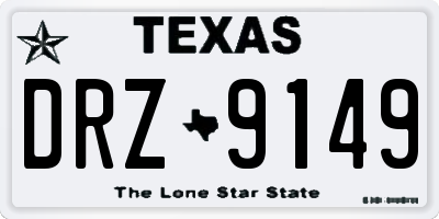 TX license plate DRZ9149