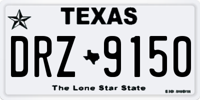 TX license plate DRZ9150