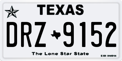 TX license plate DRZ9152