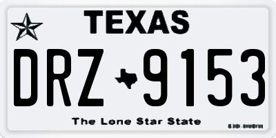 TX license plate DRZ9153