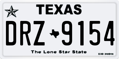 TX license plate DRZ9154