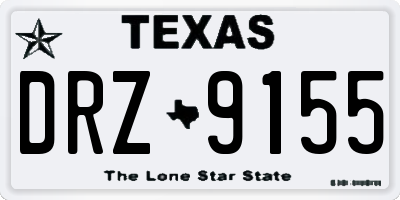 TX license plate DRZ9155